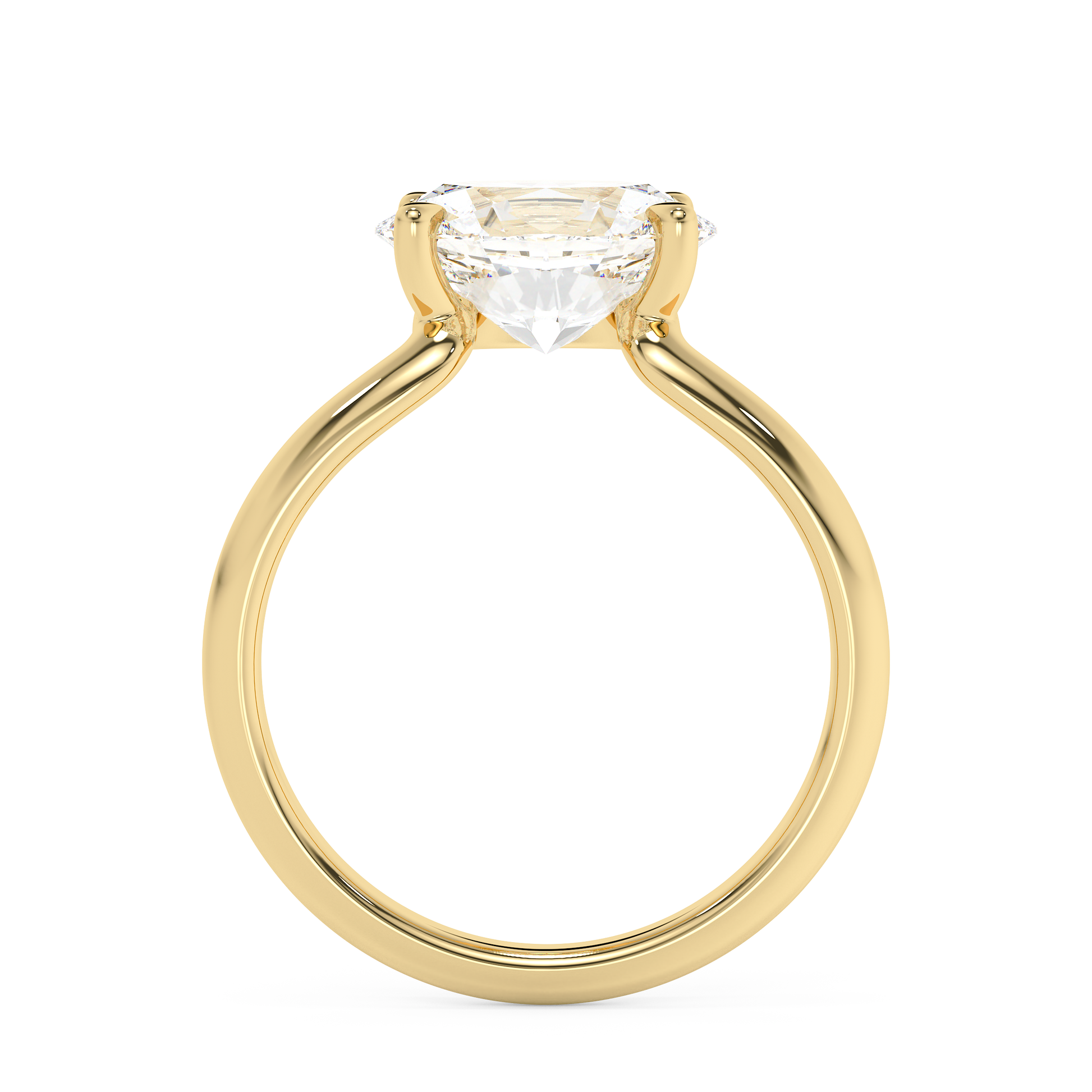 Emerald Solitaire Lab Grown Diamond Engagement Ring