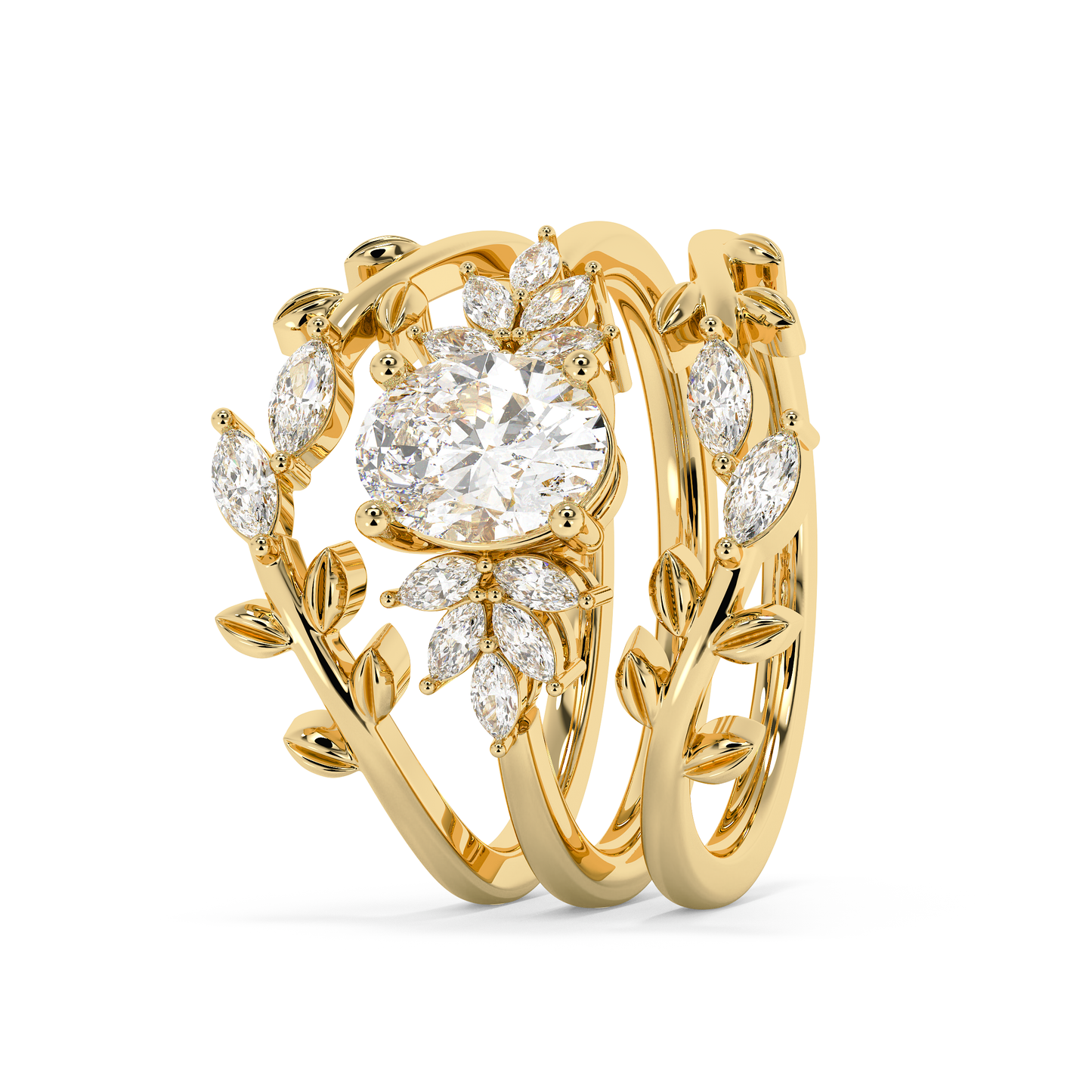 Emerald Solitaire Lab Grown Diamond Engagement Ring