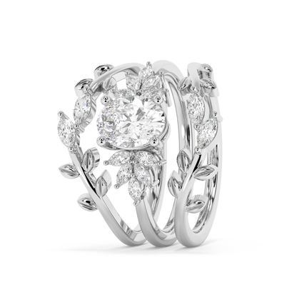 Emerald Solitaire Lab Grown Diamond Engagement Ring