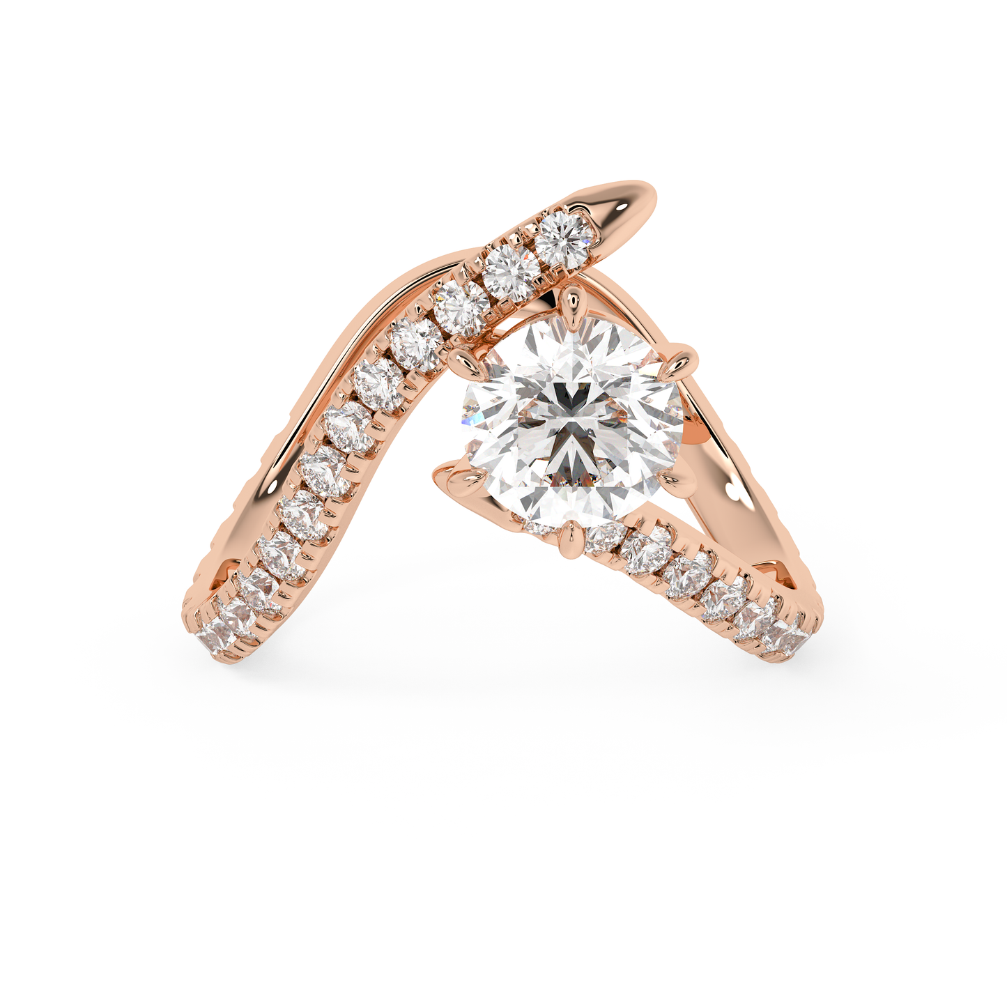 Emerald Solitaire Lab Grown Diamond Engagement Ring