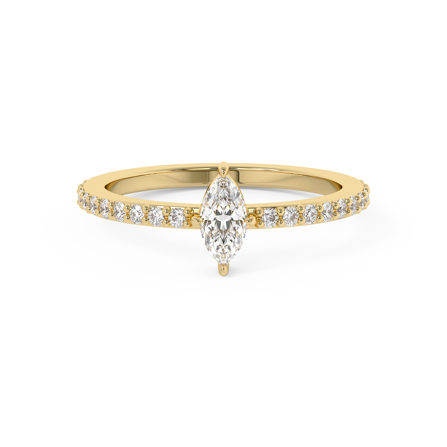 Emerald Solitaire Lab Grown Diamond Engagement Ring