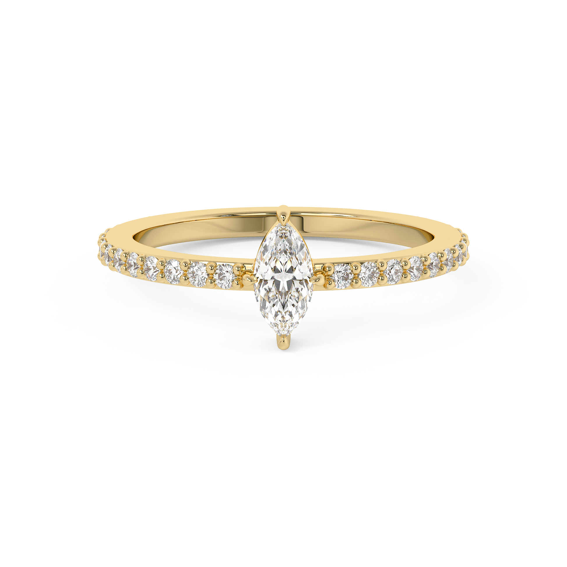 Emerald Solitaire Lab Grown Diamond Engagement Ring