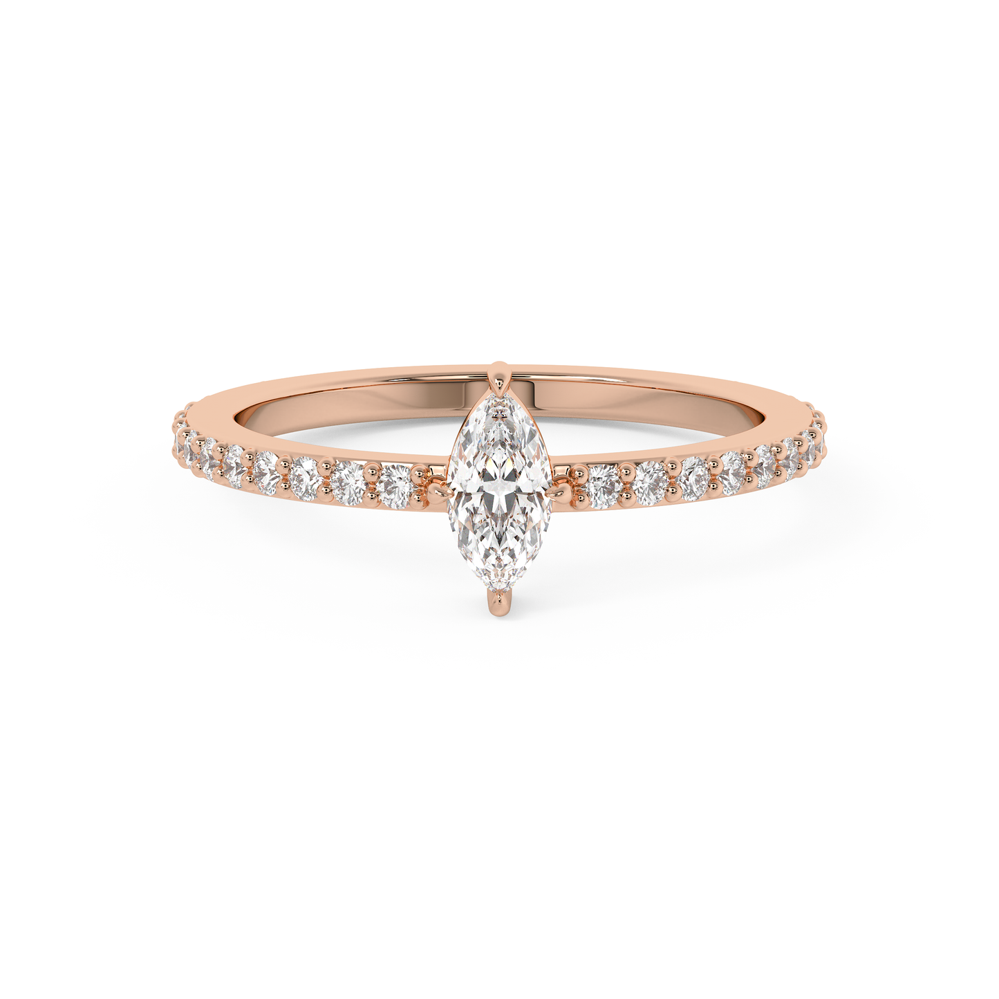 Emerald Solitaire Lab Grown Diamond Engagement Ring