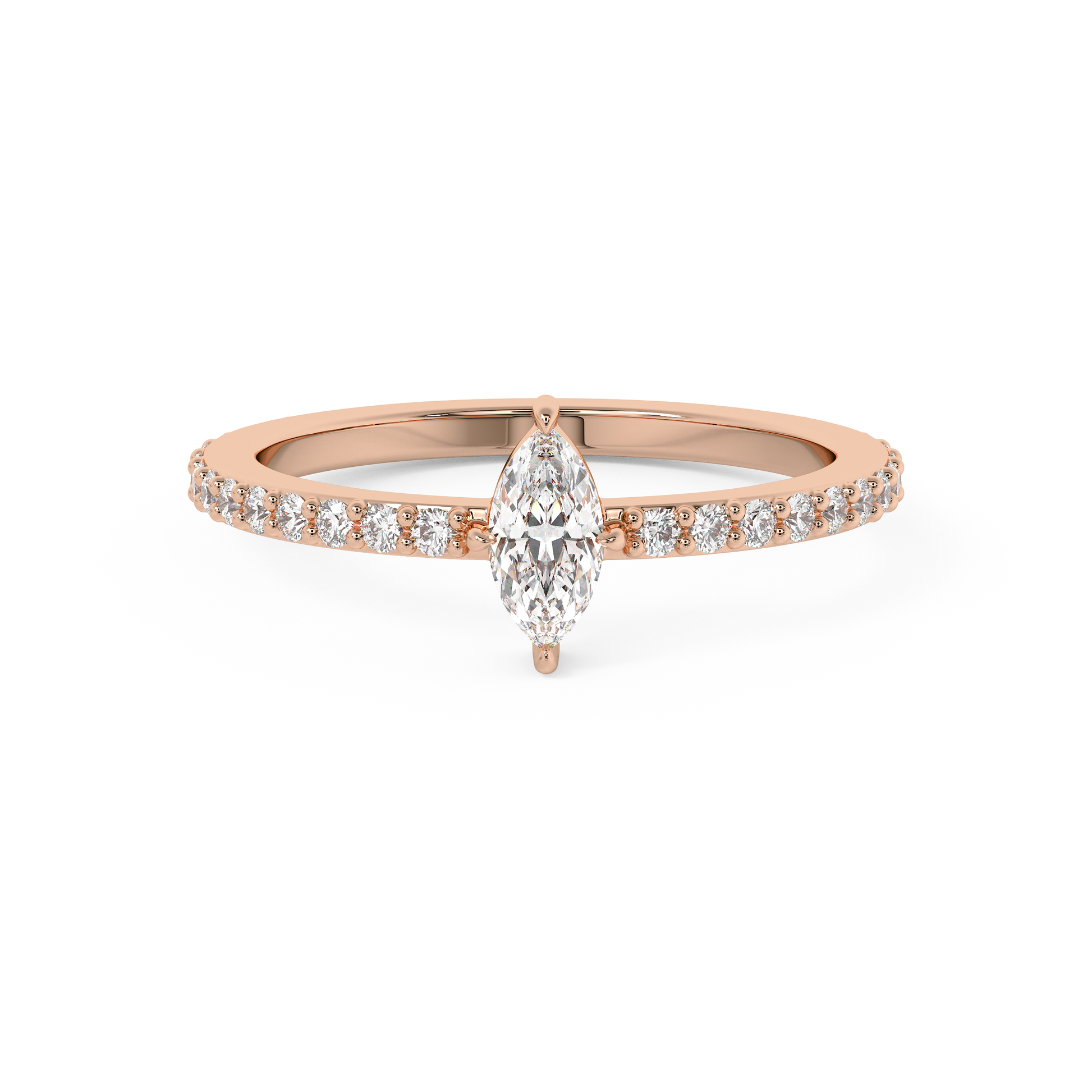 Emerald Solitaire Lab Grown Diamond Engagement Ring