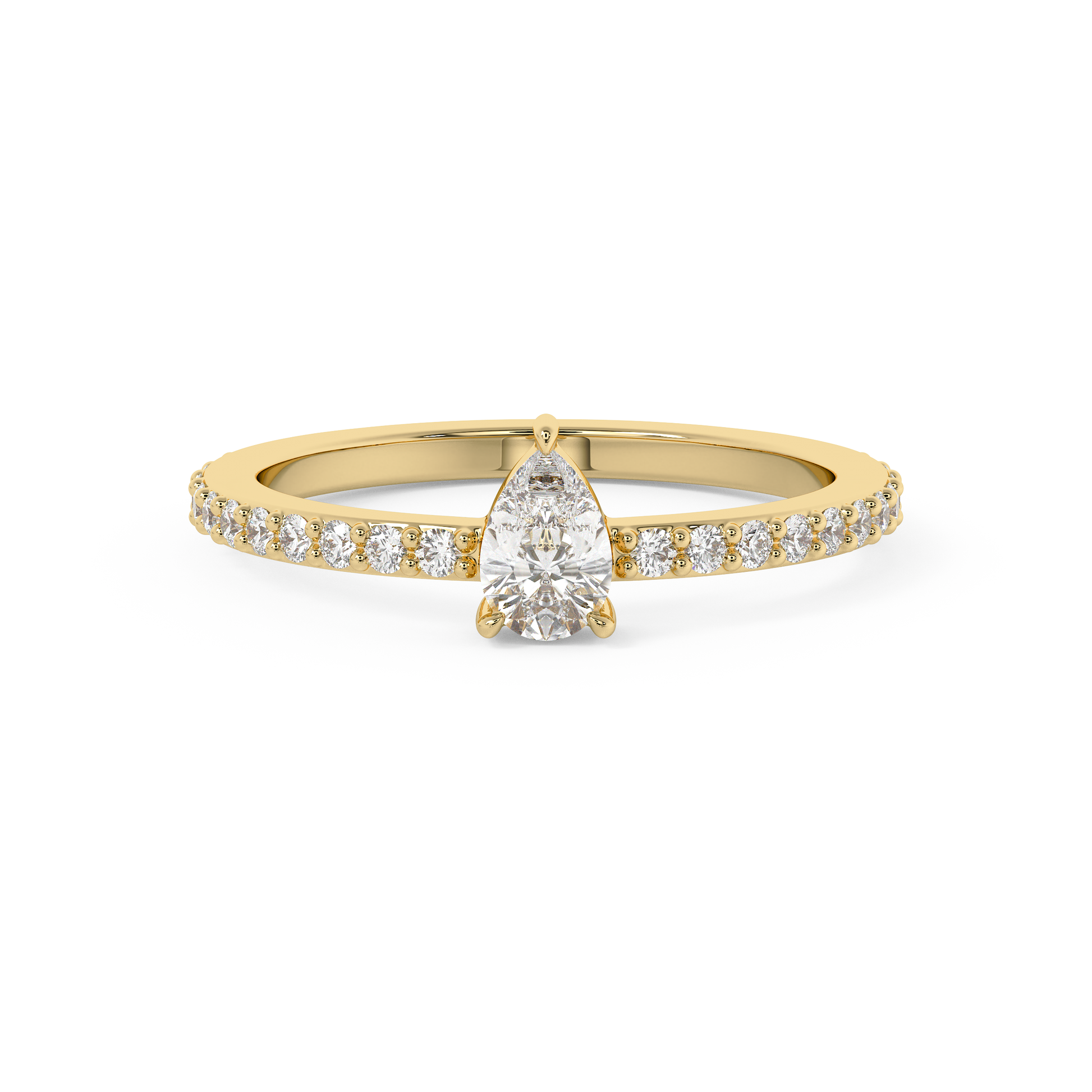 Emerald Solitaire Lab Grown Diamond Engagement Ring