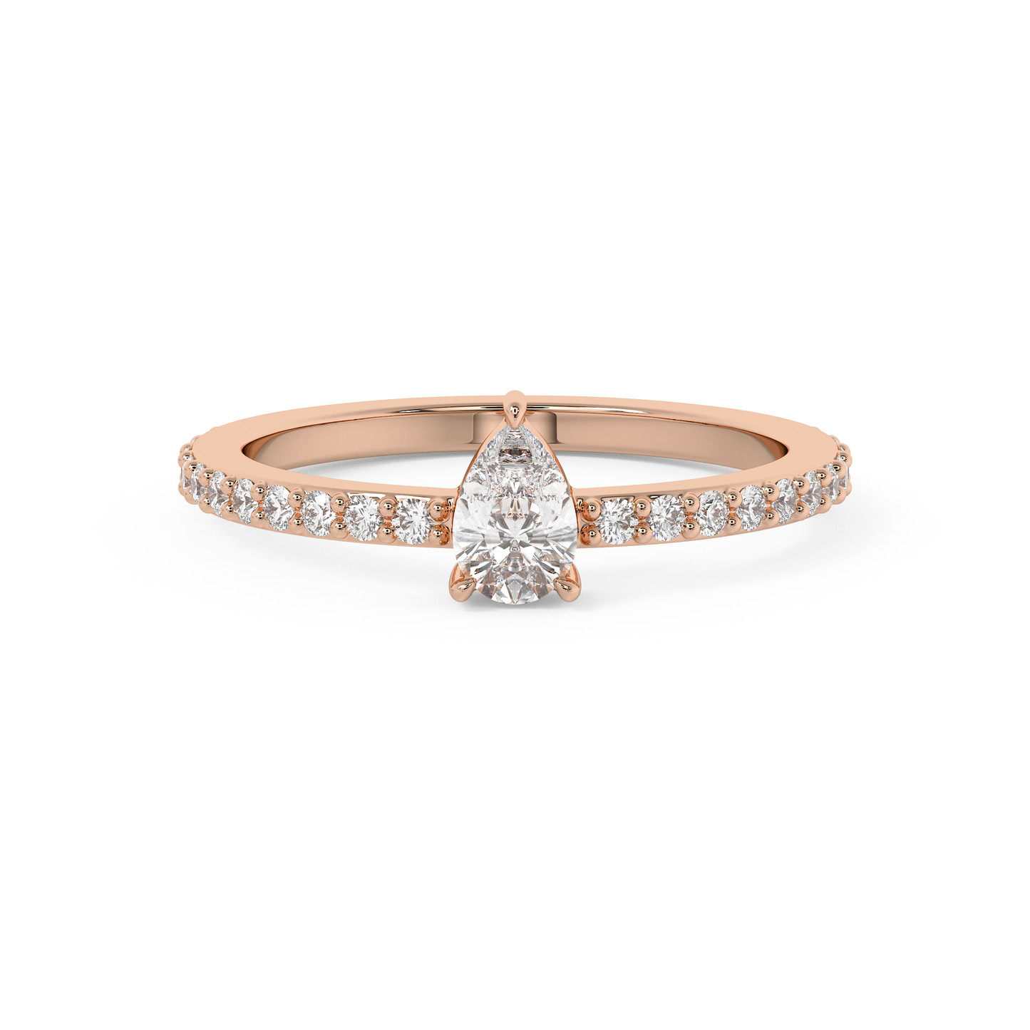 Emerald Solitaire Lab Grown Diamond Engagement Ring