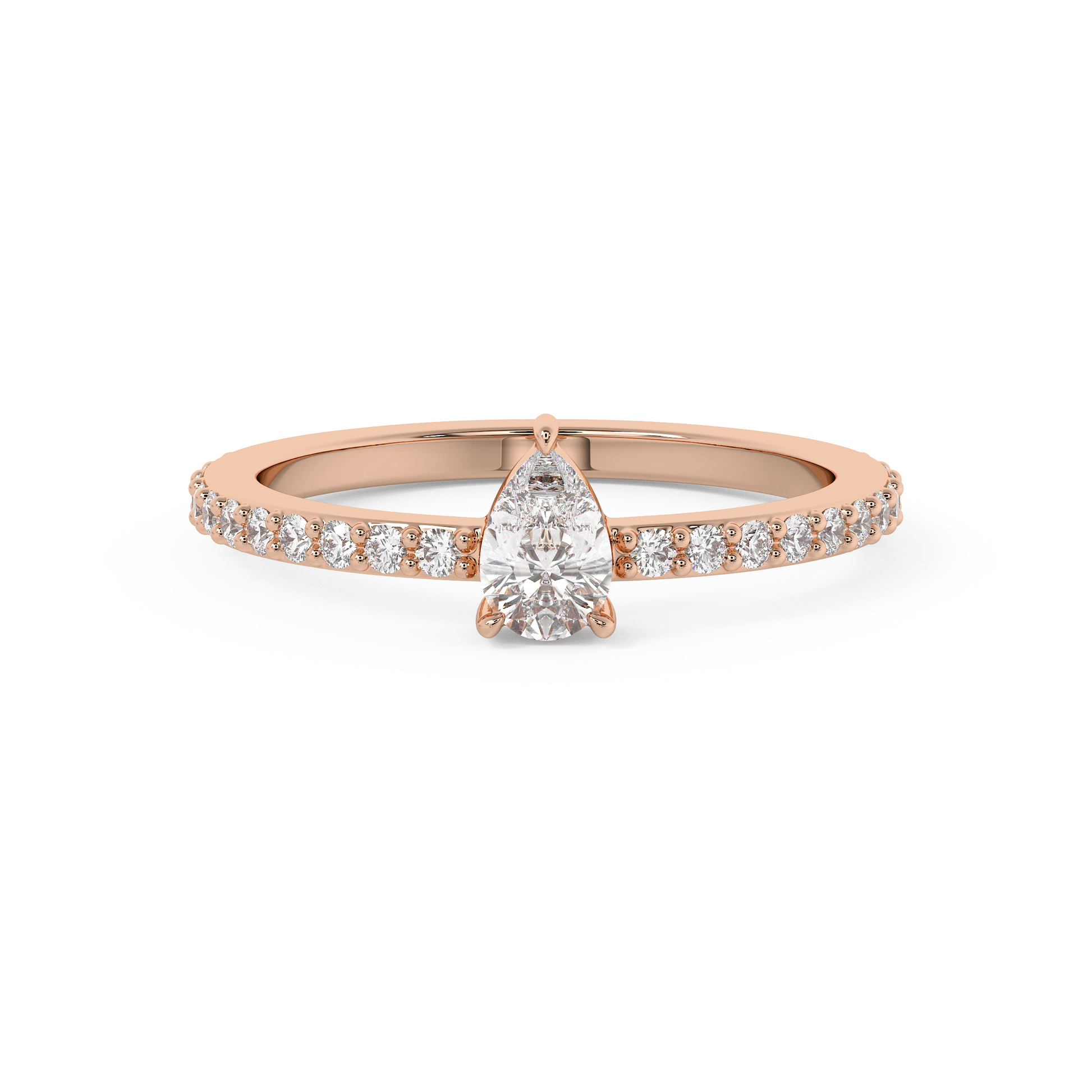 Emerald Solitaire Lab Grown Diamond Engagement Ring