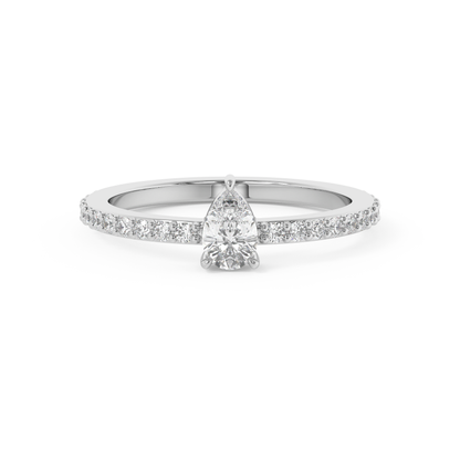 Emerald Solitaire Lab Grown Diamond Engagement Ring