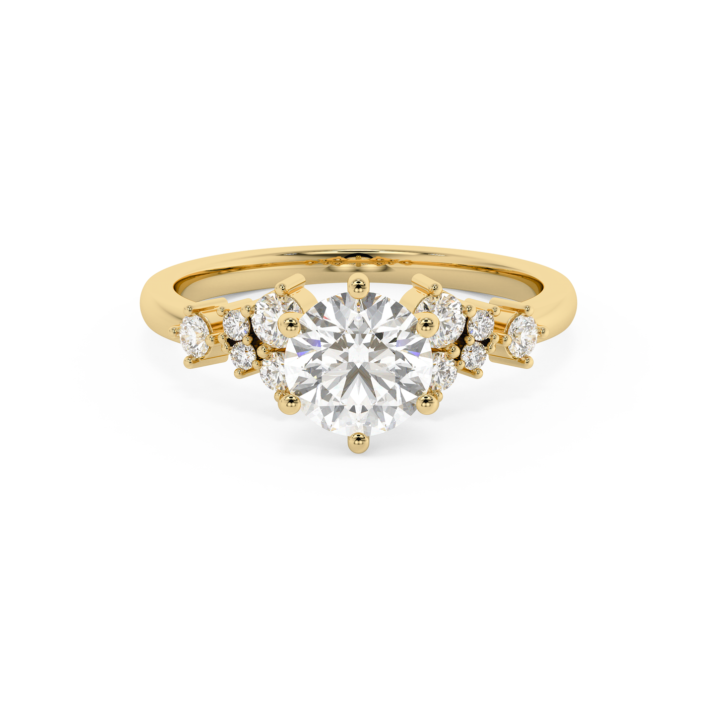 Emerald Solitaire Lab Grown Diamond Engagement Ring
