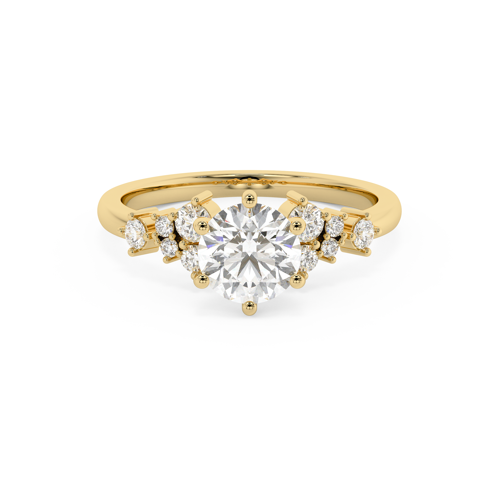 Emerald Solitaire Lab Grown Diamond Engagement Ring