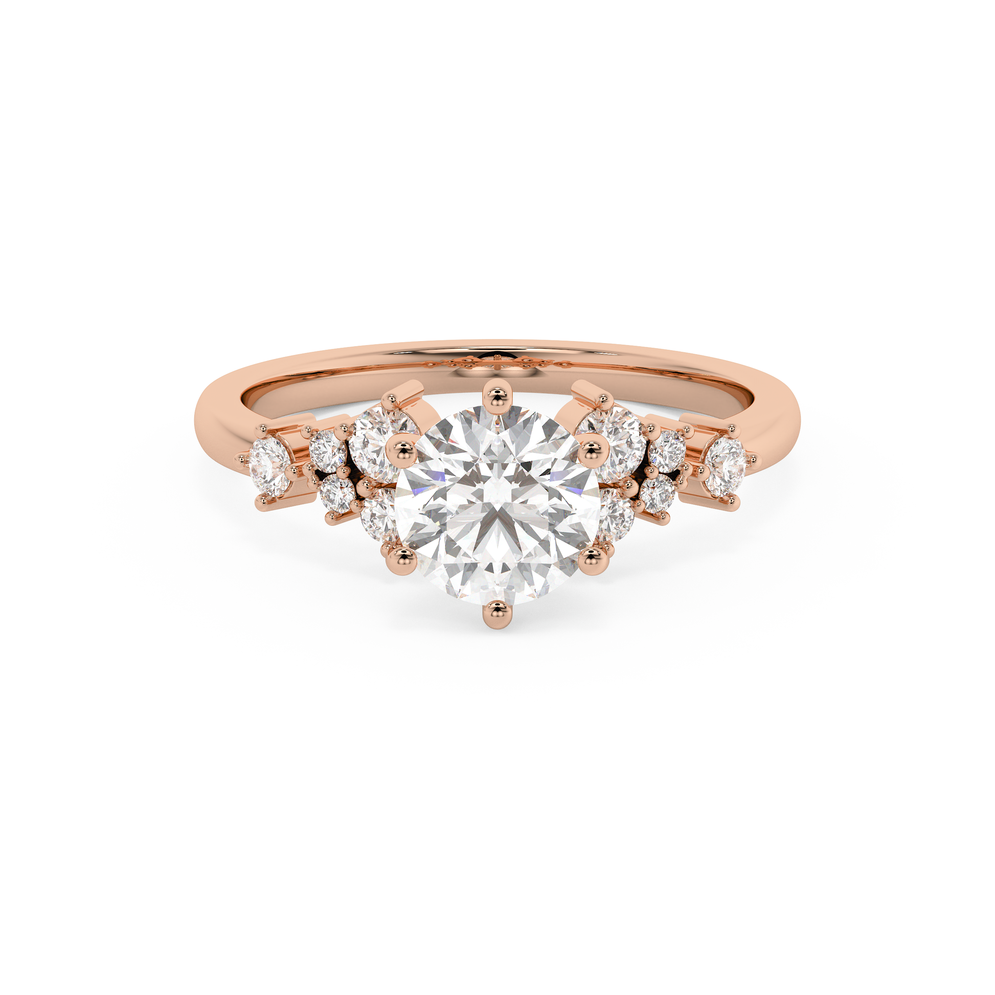 Emerald Solitaire Lab Grown Diamond Engagement Ring