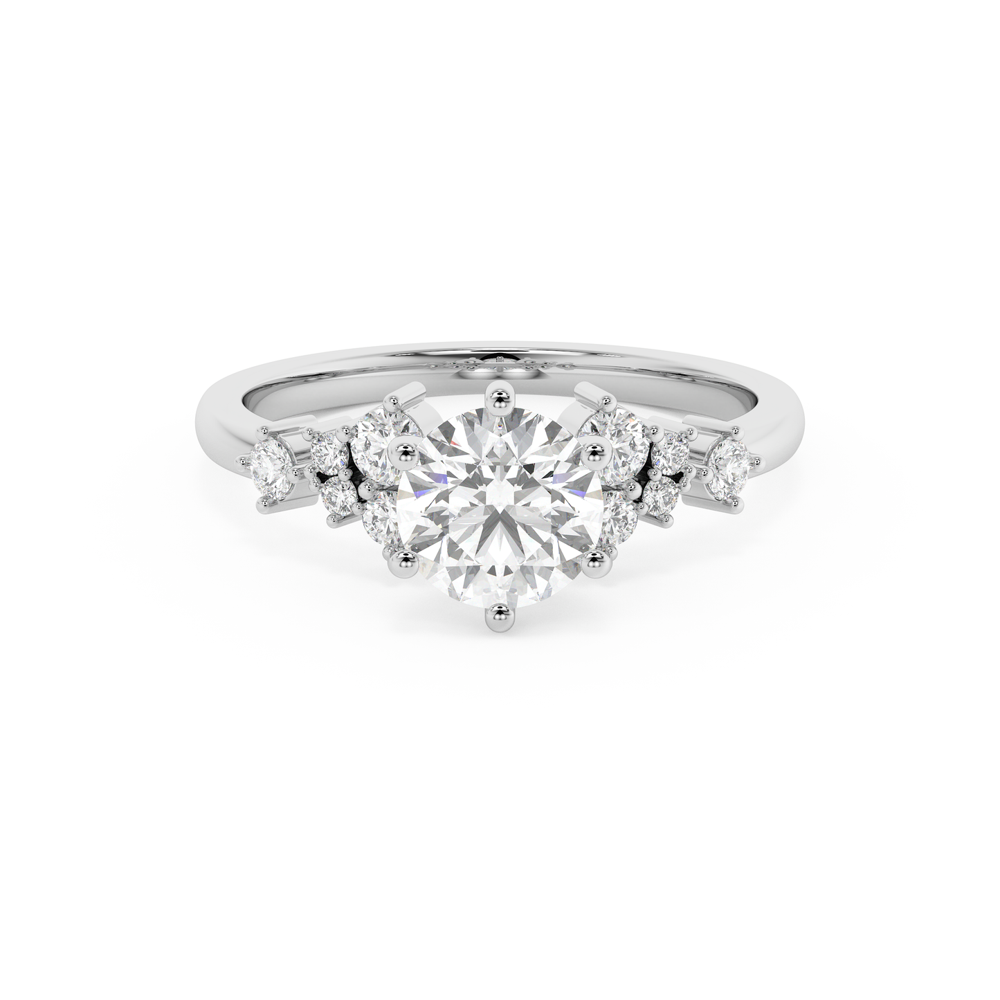 Emerald Solitaire Lab Grown Diamond Engagement Ring