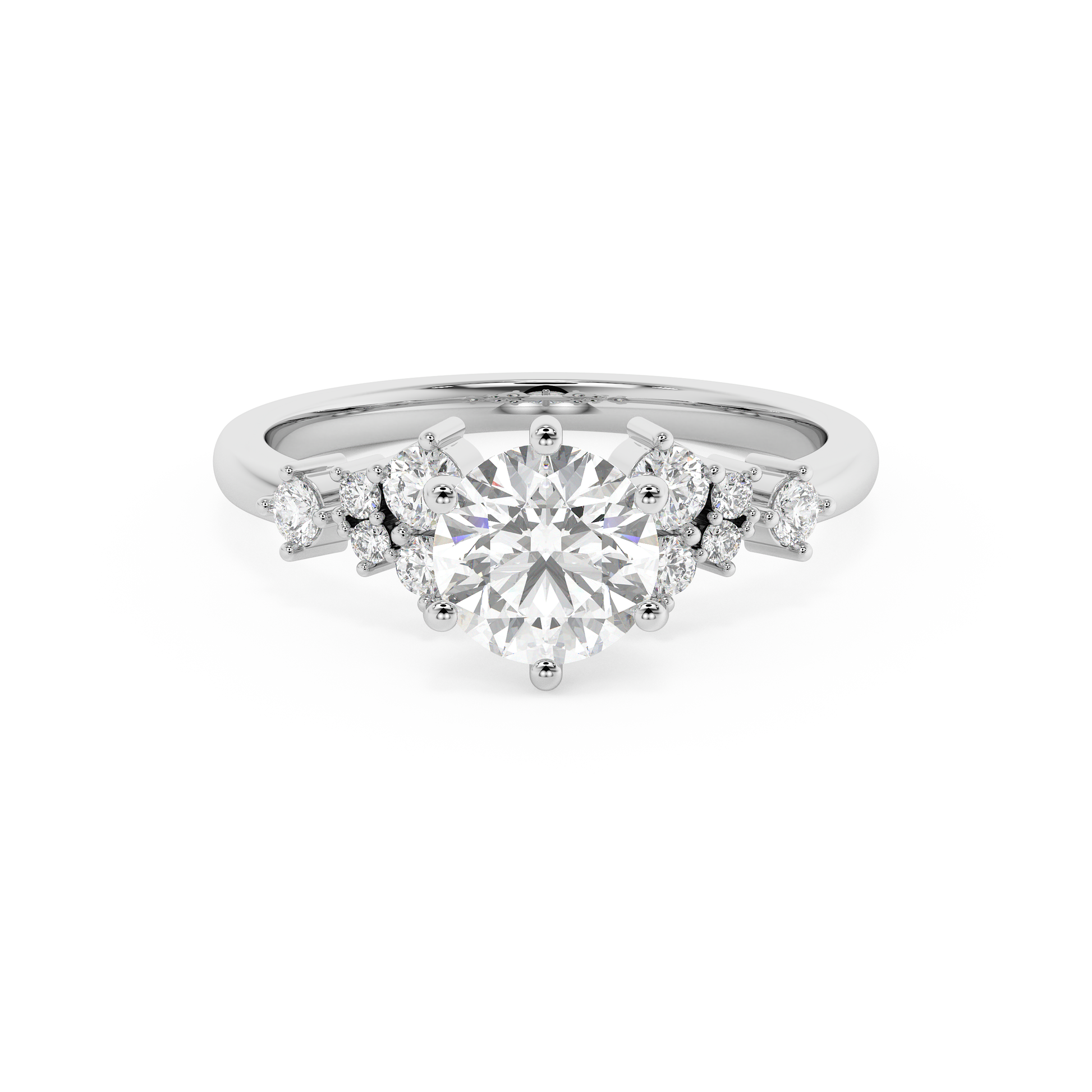 Emerald Solitaire Lab Grown Diamond Engagement Ring