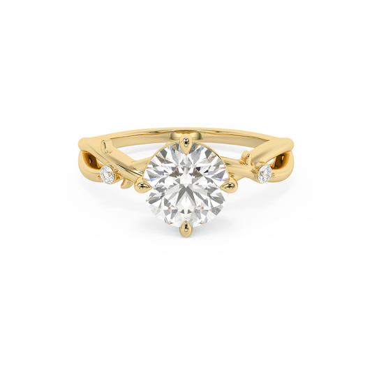 Emerald Solitaire Lab Grown Diamond Engagement Ring