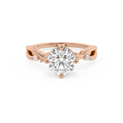 Emerald Solitaire Lab Grown Diamond Engagement Ring