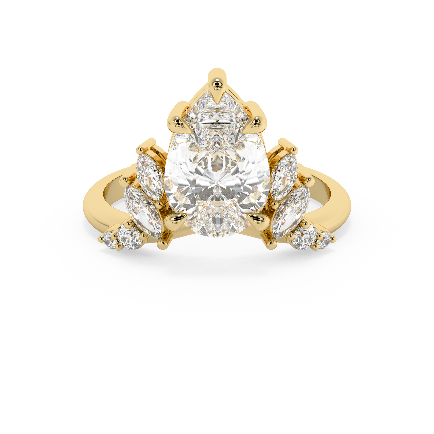 Emerald Solitaire Lab Grown Diamond Engagement Ring