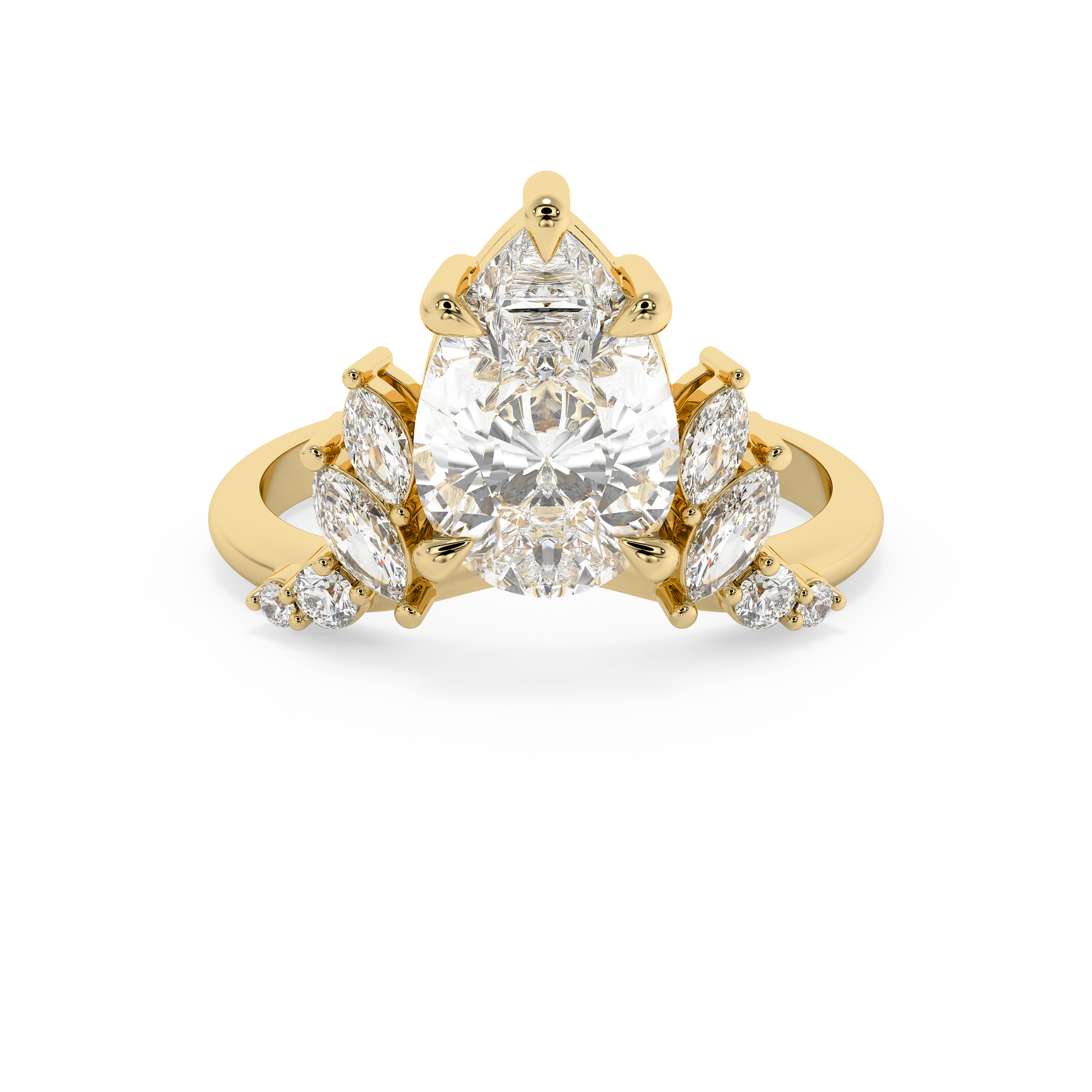 Emerald Solitaire Lab Grown Diamond Engagement Ring