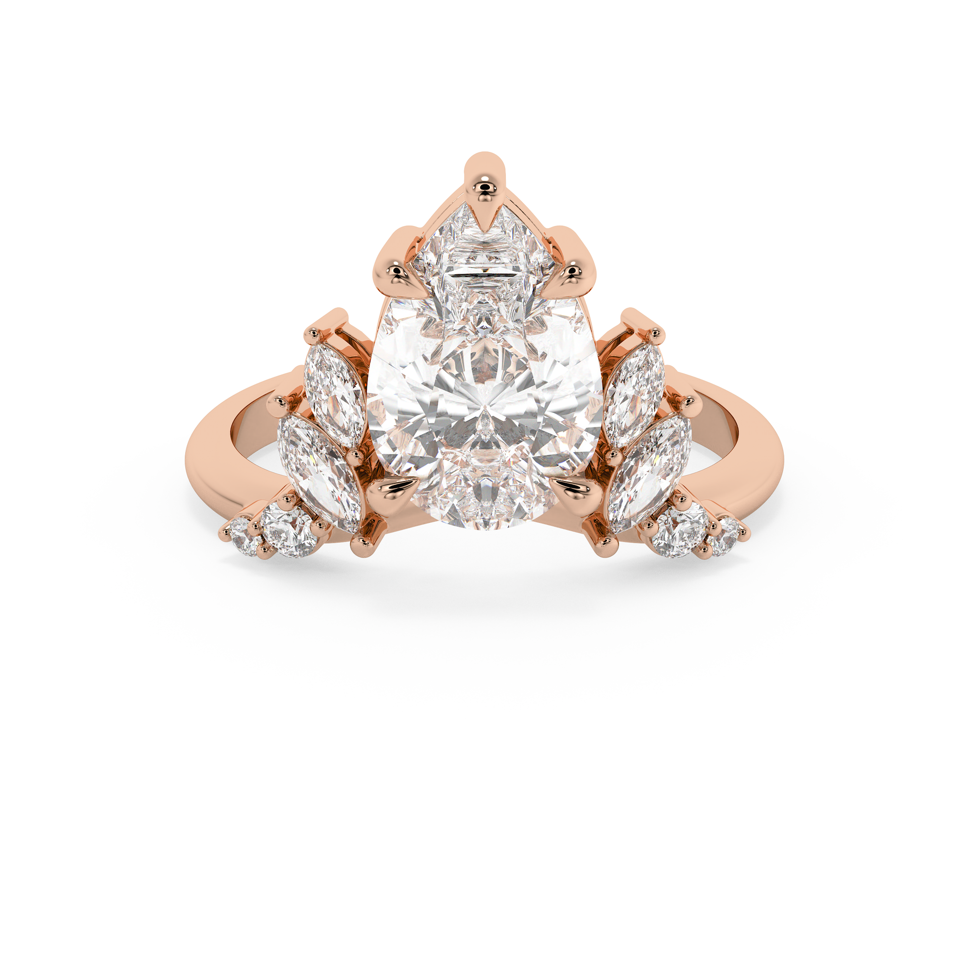 Emerald Solitaire Lab Grown Diamond Engagement Ring