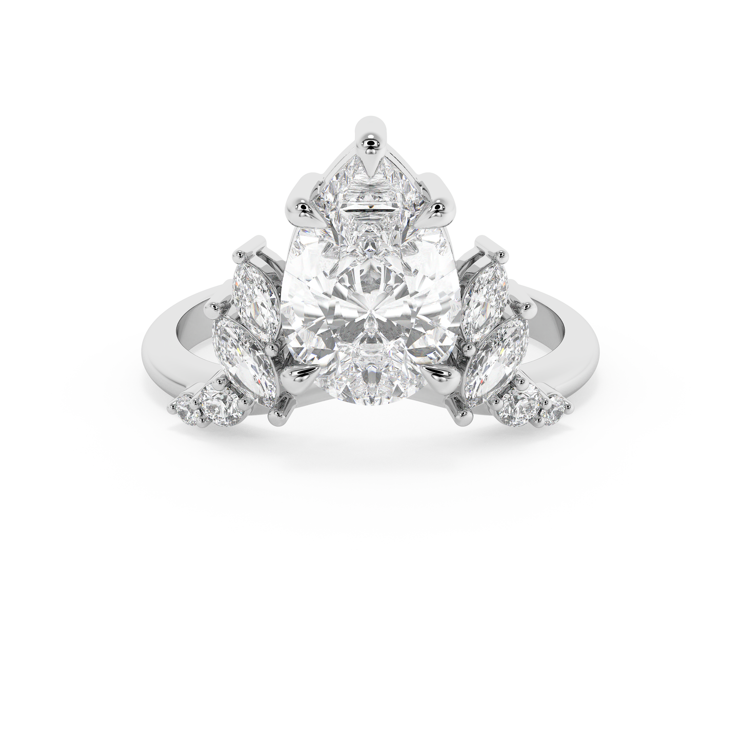 Emerald Solitaire Lab Grown Diamond Engagement Ring