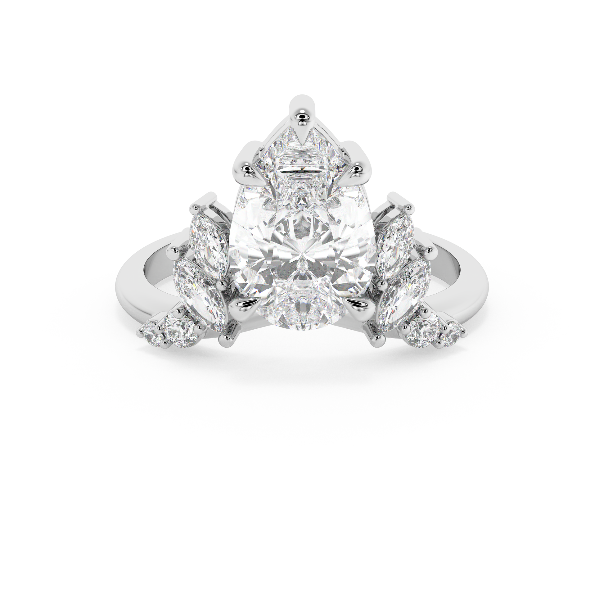 Emerald Solitaire Lab Grown Diamond Engagement Ring