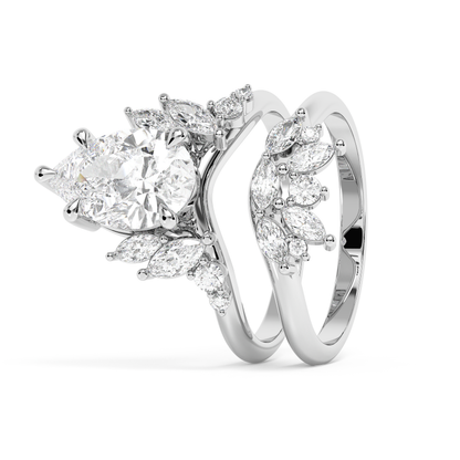 Emerald Solitaire Lab Grown Diamond Engagement Ring