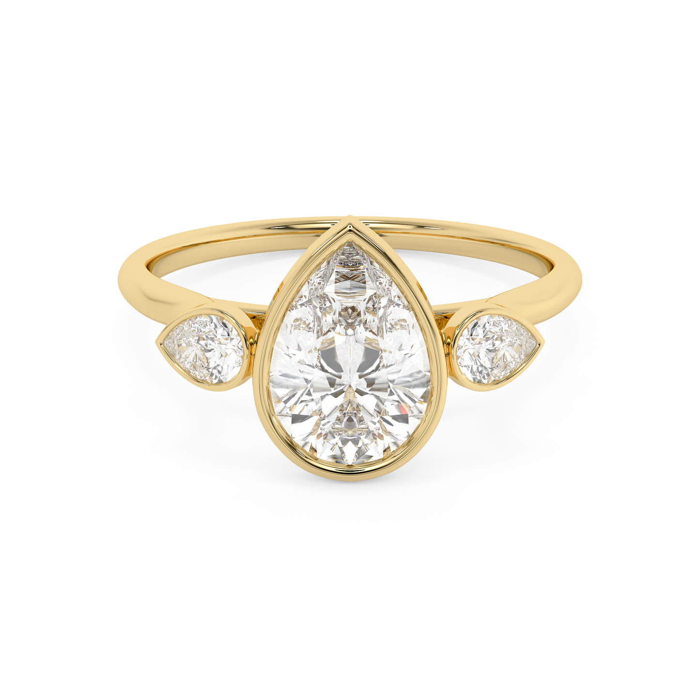 Emerald Solitaire Lab Grown Diamond Engagement Ring