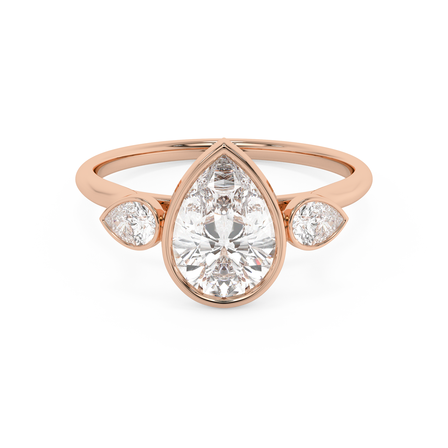 Emerald Solitaire Lab Grown Diamond Engagement Ring