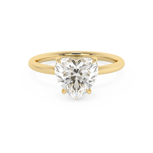 Emerald Solitaire Lab Grown Diamond Engagement Ring