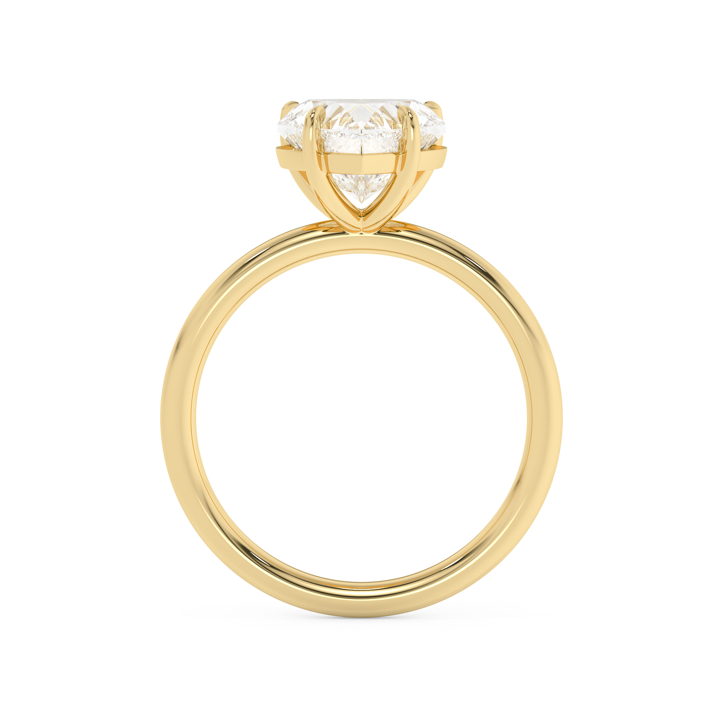 Emerald Solitaire Lab Grown Diamond Engagement Ring