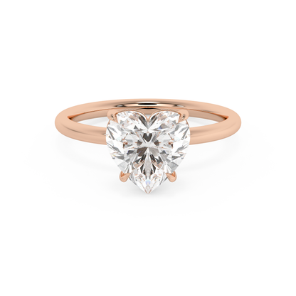 Emerald Solitaire Lab Grown Diamond Engagement Ring