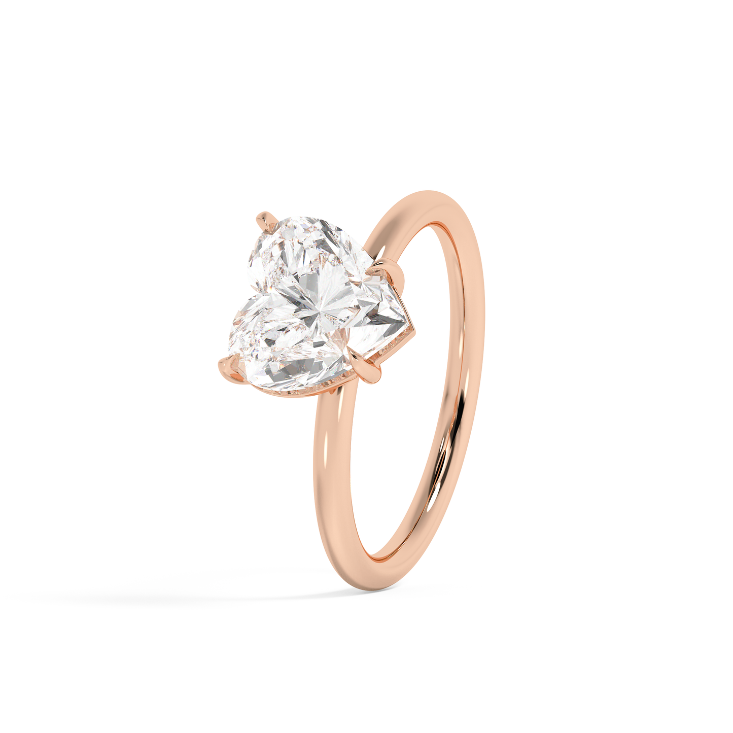Emerald Solitaire Lab Grown Diamond Engagement Ring