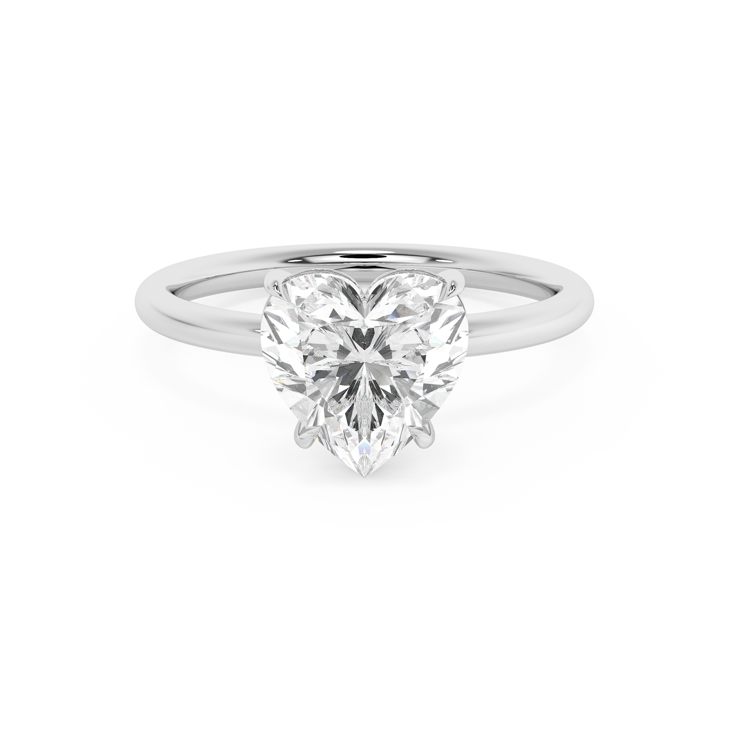 Emerald Solitaire Lab Grown Diamond Engagement Ring