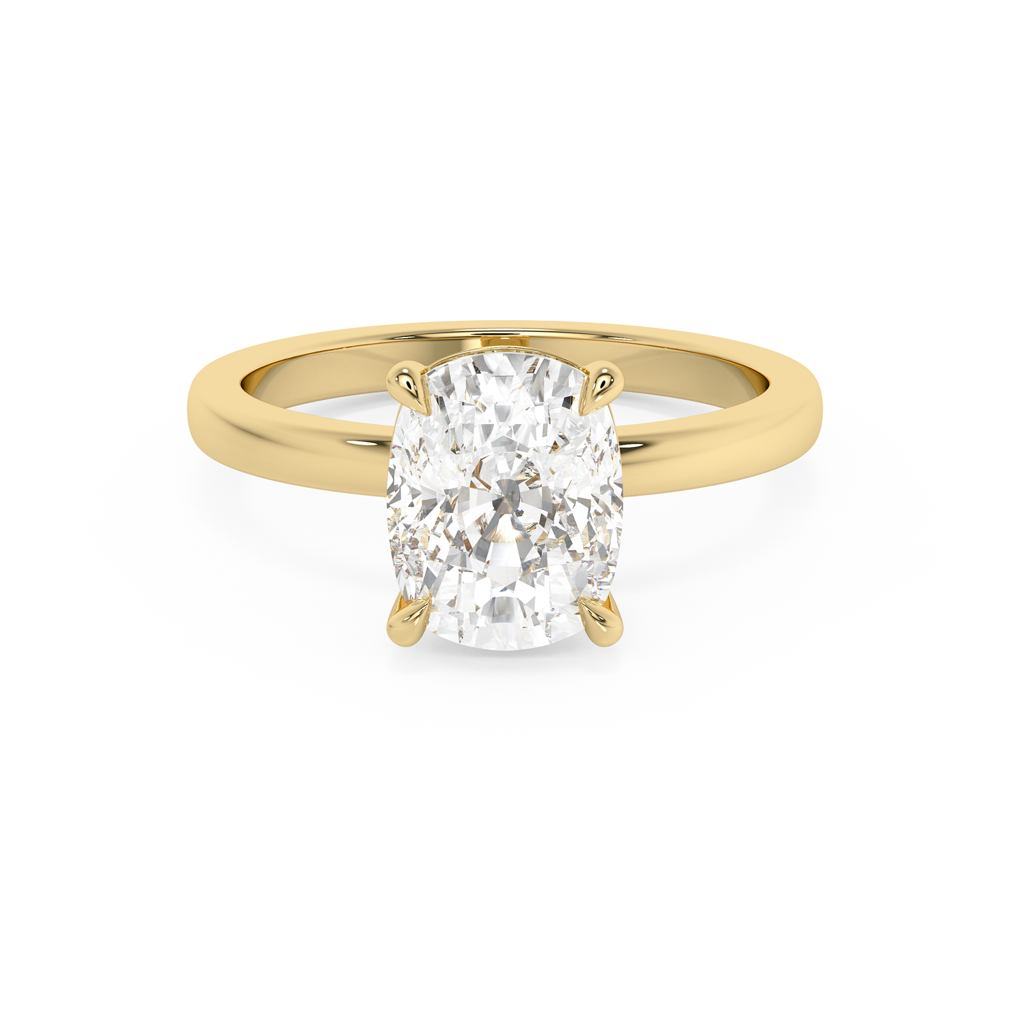 Emerald Solitaire Lab Grown Diamond Engagement Ring