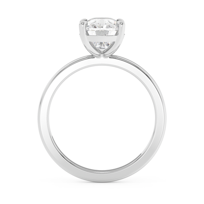 Emerald Solitaire Lab Grown Diamond Engagement Ring