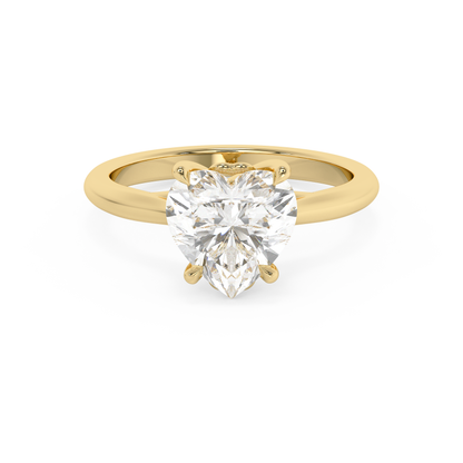 Emerald Solitaire Lab Grown Diamond Engagement Ring