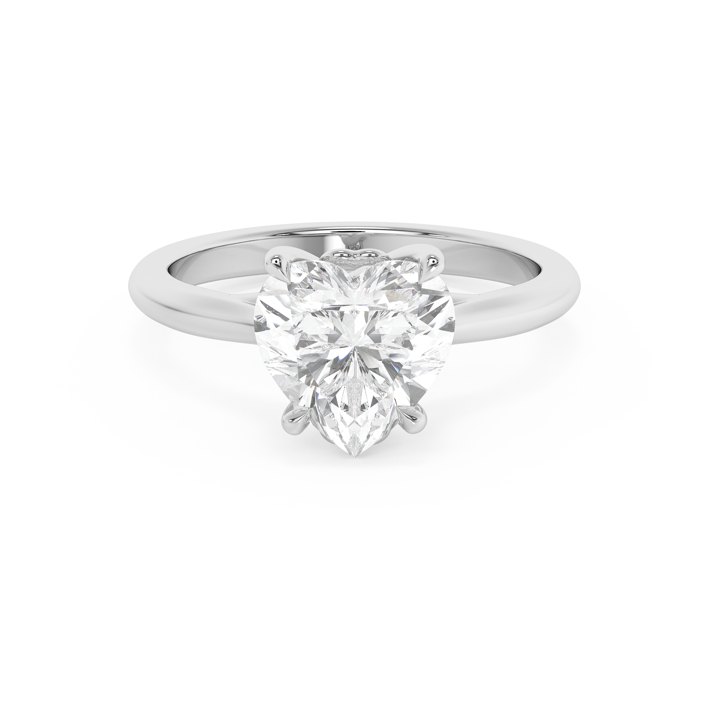Emerald Solitaire Lab Grown Diamond Engagement Ring
