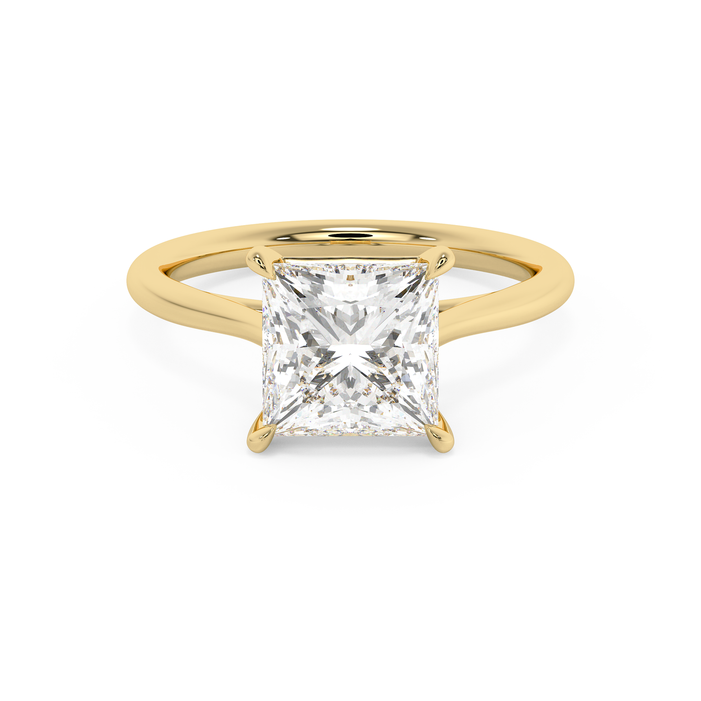 Emerald Solitaire Lab Grown Diamond Engagement Ring
