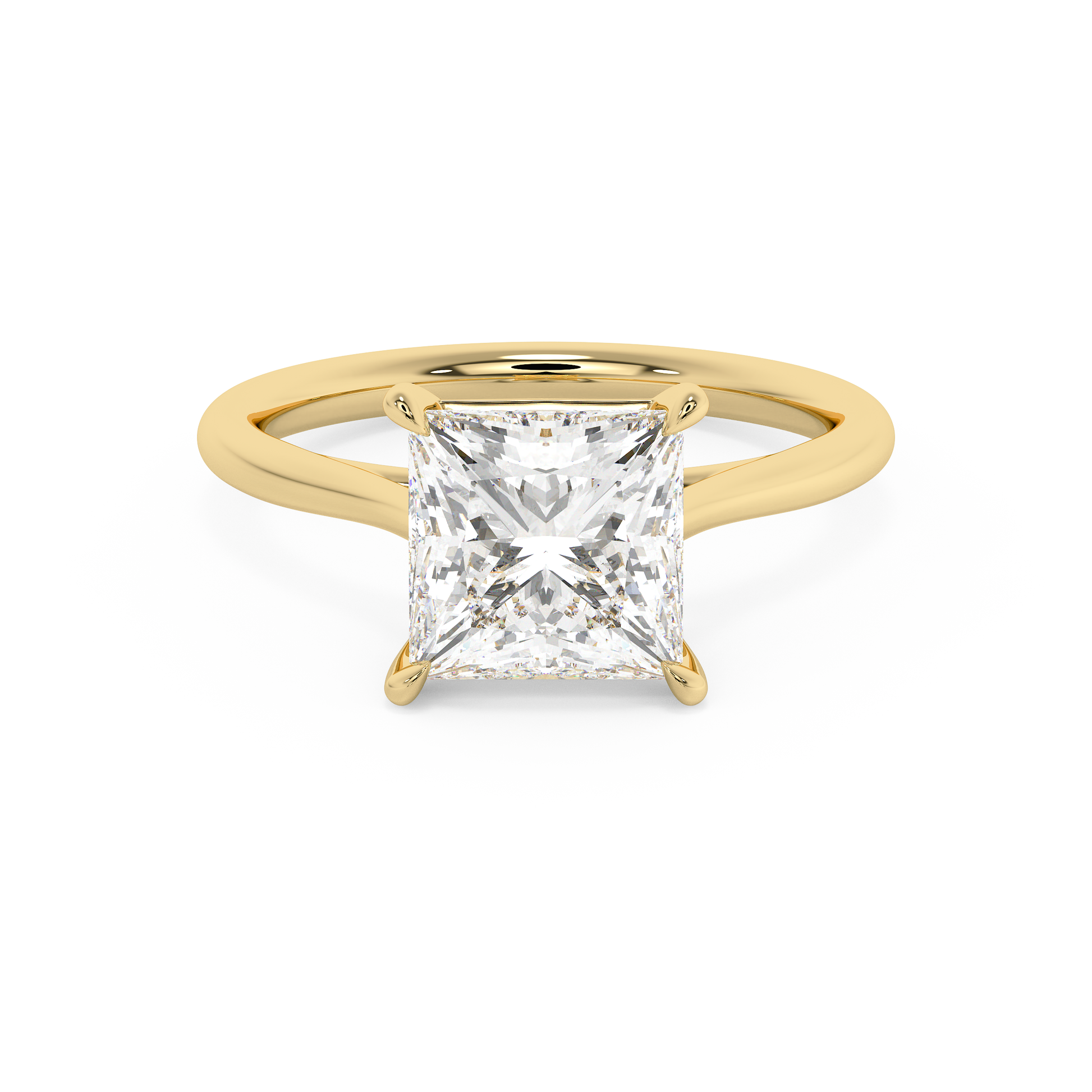 Emerald Solitaire Lab Grown Diamond Engagement Ring