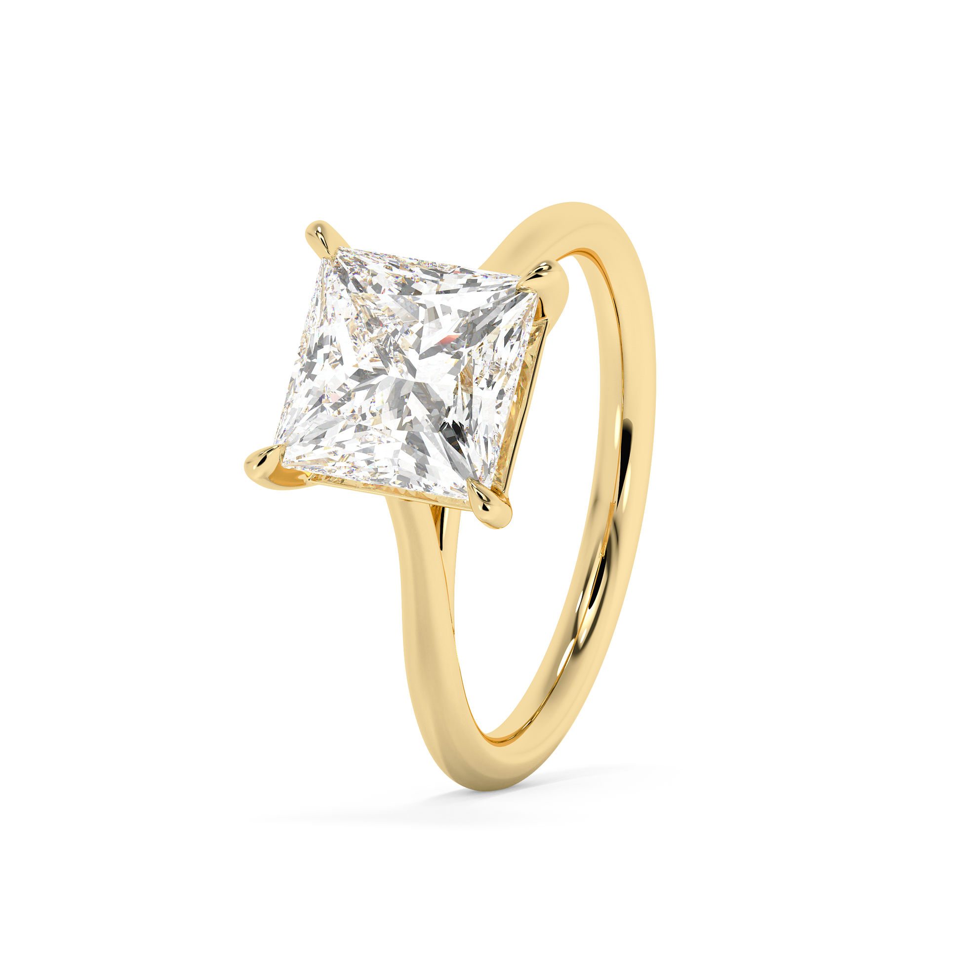 Emerald Solitaire Lab Grown Diamond Engagement Ring