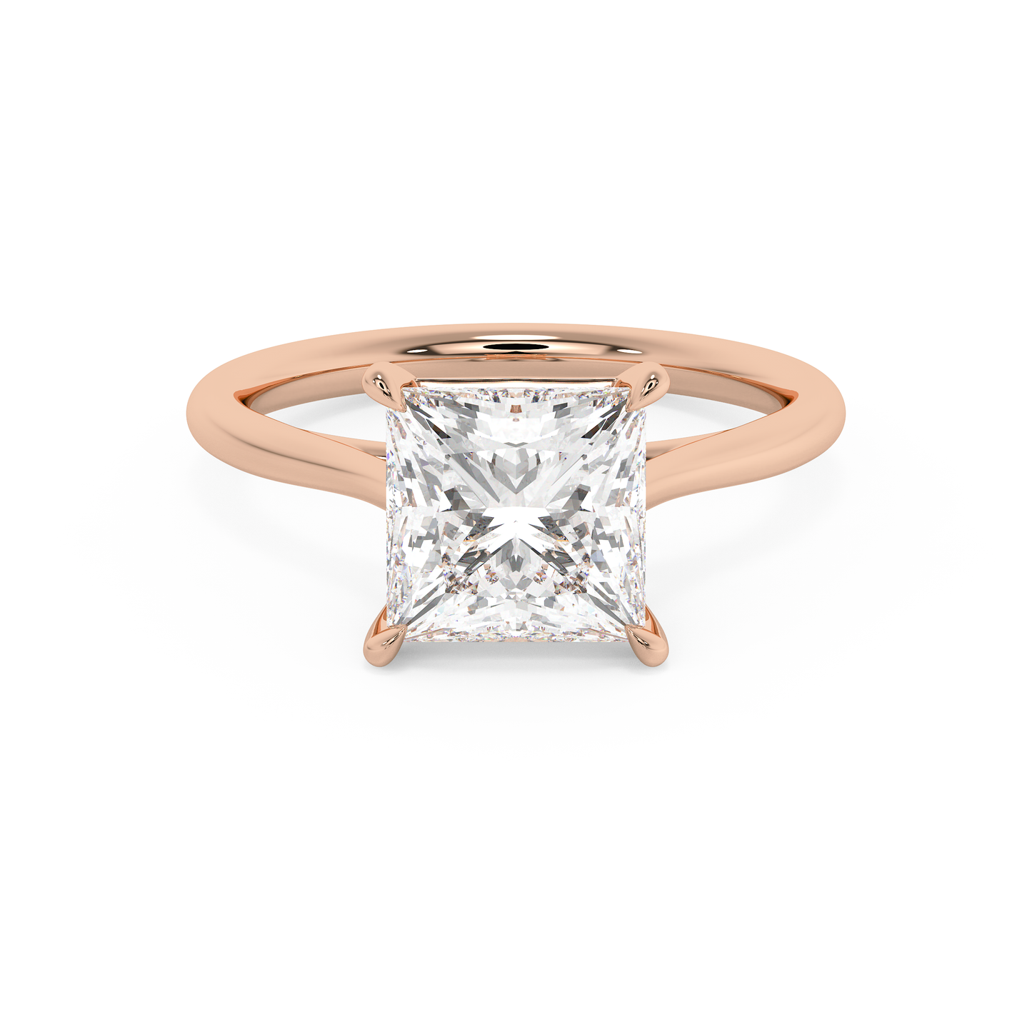 Emerald Solitaire Lab Grown Diamond Engagement Ring