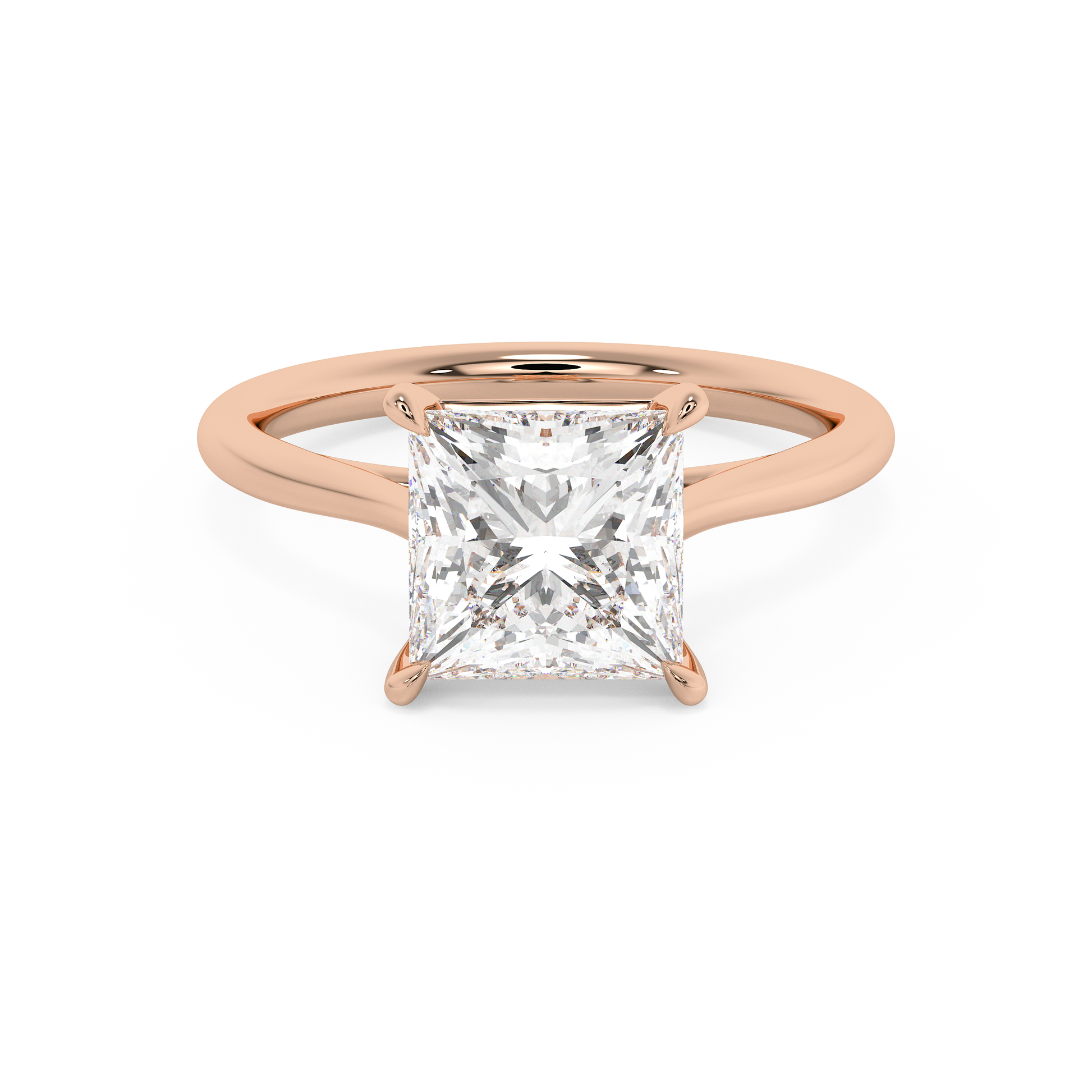 Emerald Solitaire Lab Grown Diamond Engagement Ring