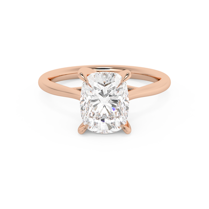 Emerald Solitaire Lab Grown Diamond Engagement Ring