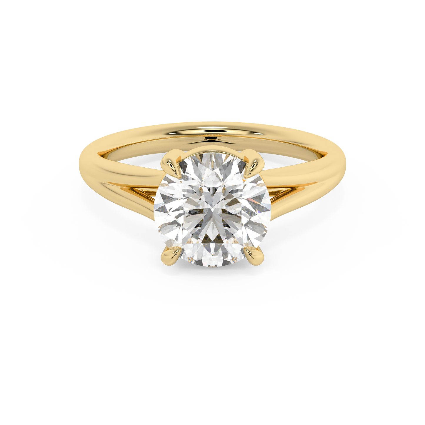 Emerald Solitaire Lab Grown Diamond Engagement Ring