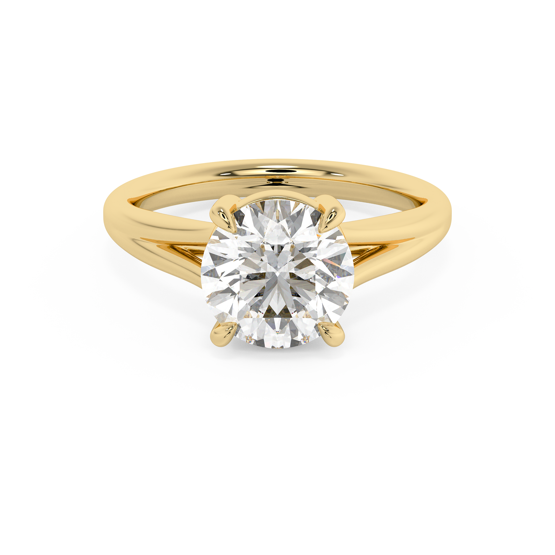 Emerald Solitaire Lab Grown Diamond Engagement Ring