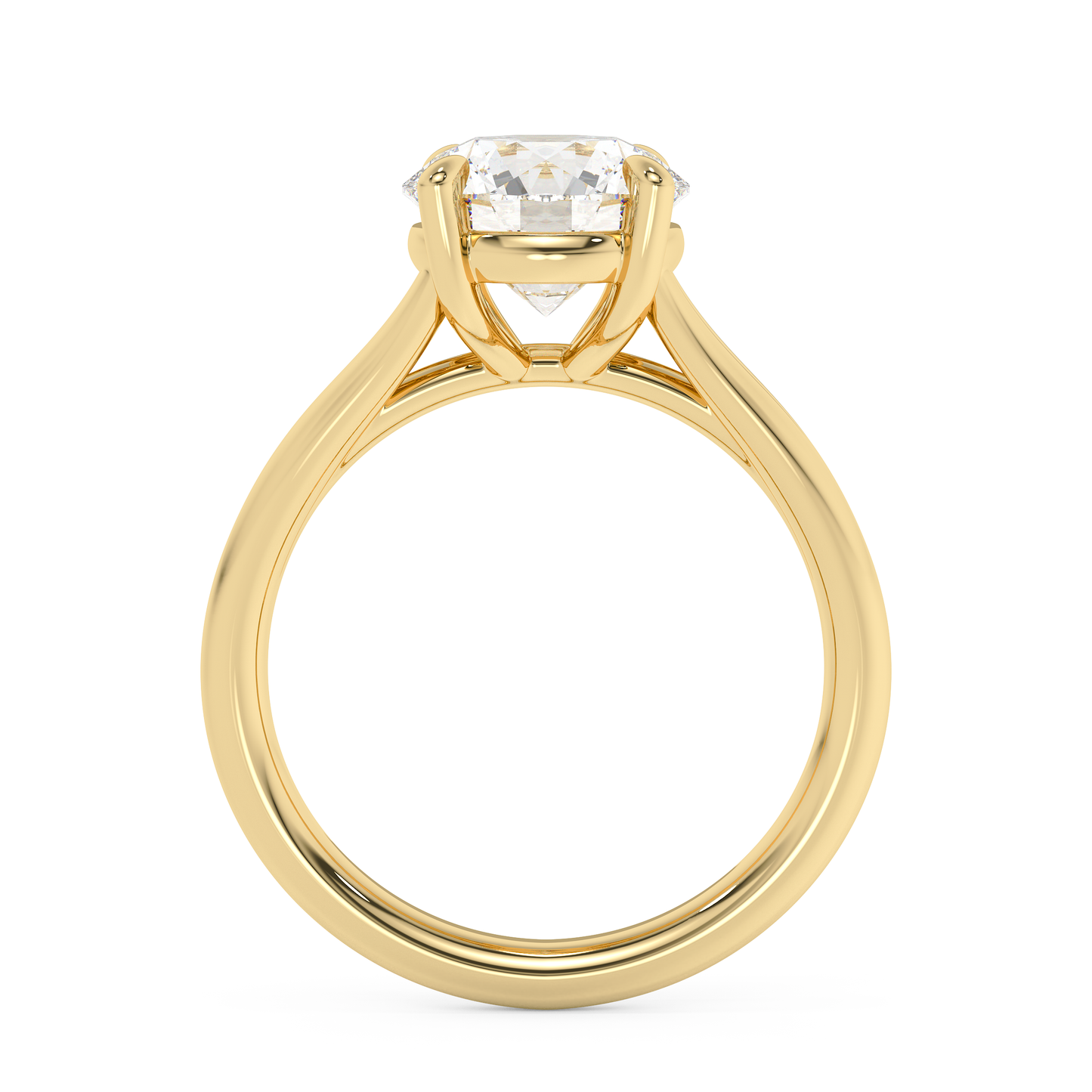Emerald Solitaire Lab Grown Diamond Engagement Ring