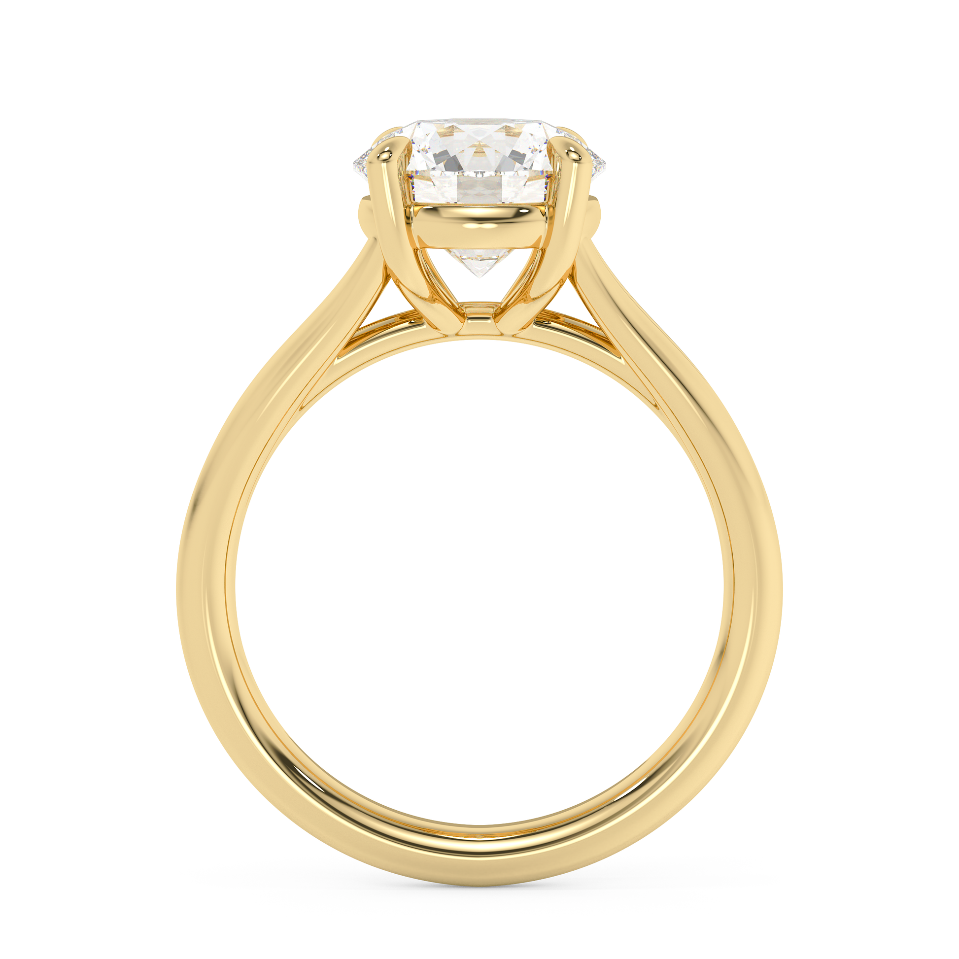Emerald Solitaire Lab Grown Diamond Engagement Ring
