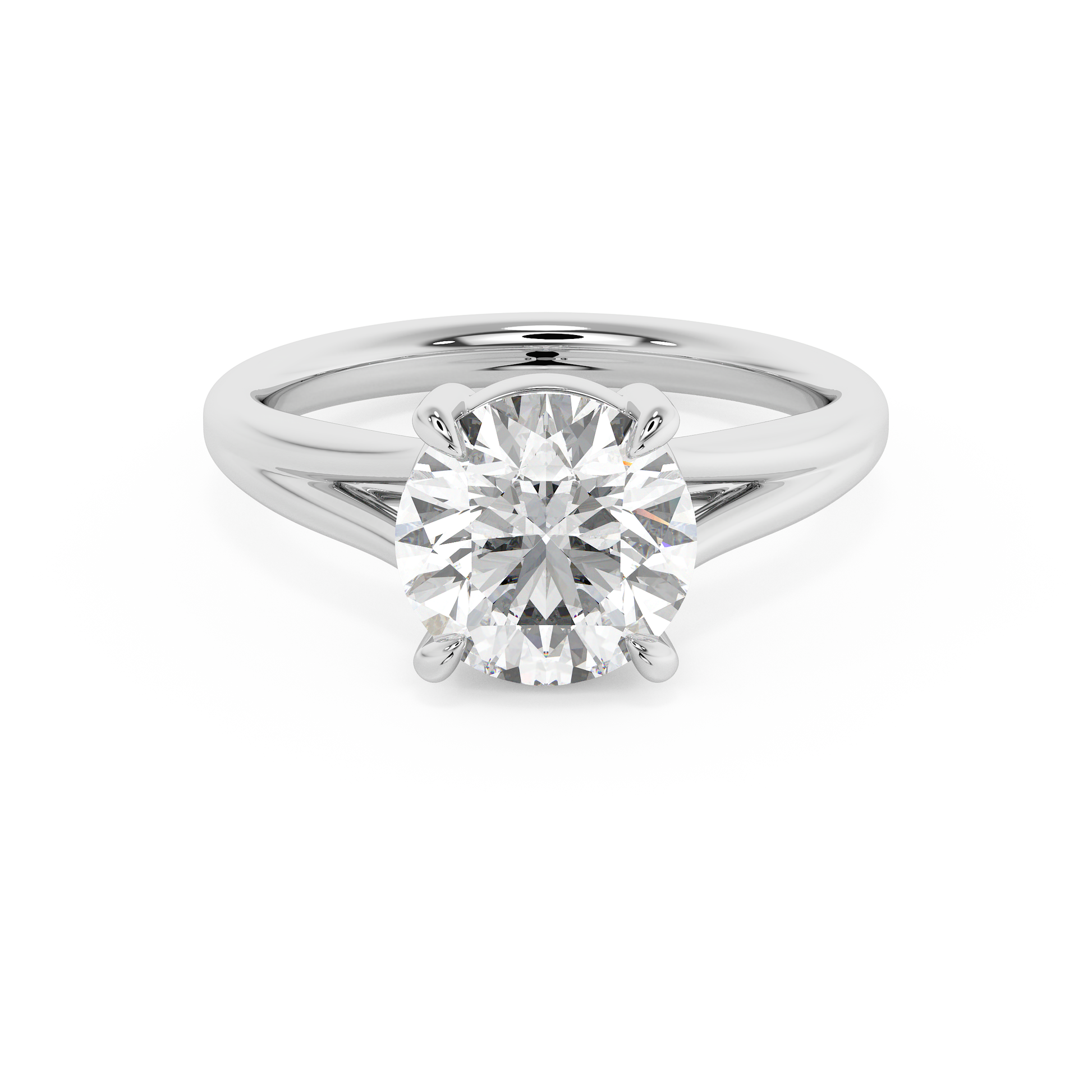 Emerald Solitaire Lab Grown Diamond Engagement Ring
