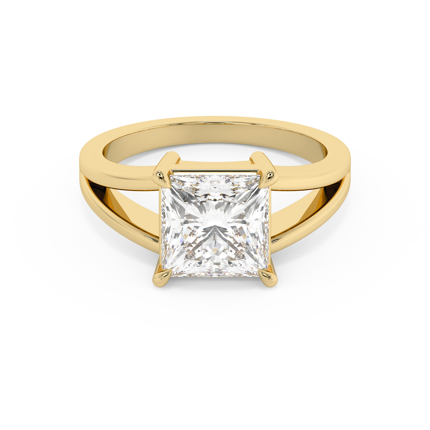 Emerald Solitaire Lab Grown Diamond Engagement Ring