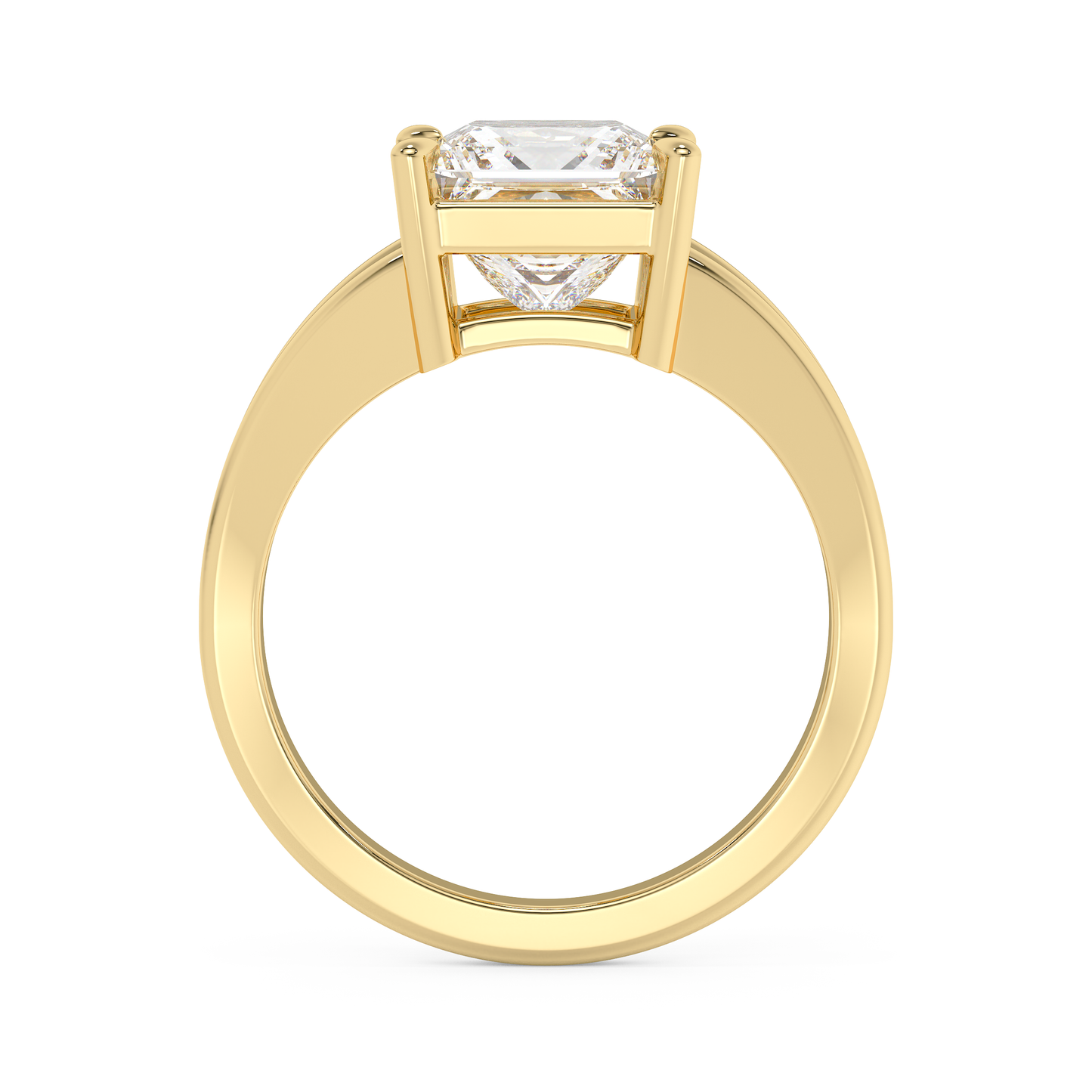 Emerald Solitaire Lab Grown Diamond Engagement Ring