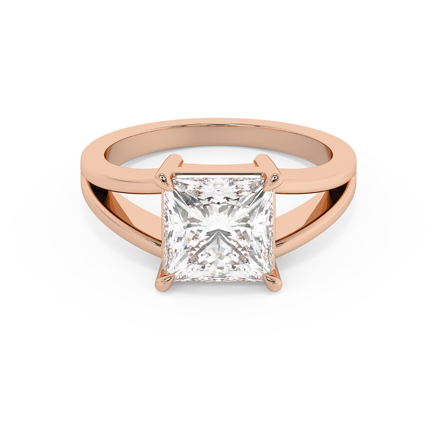 Emerald Solitaire Lab Grown Diamond Engagement Ring